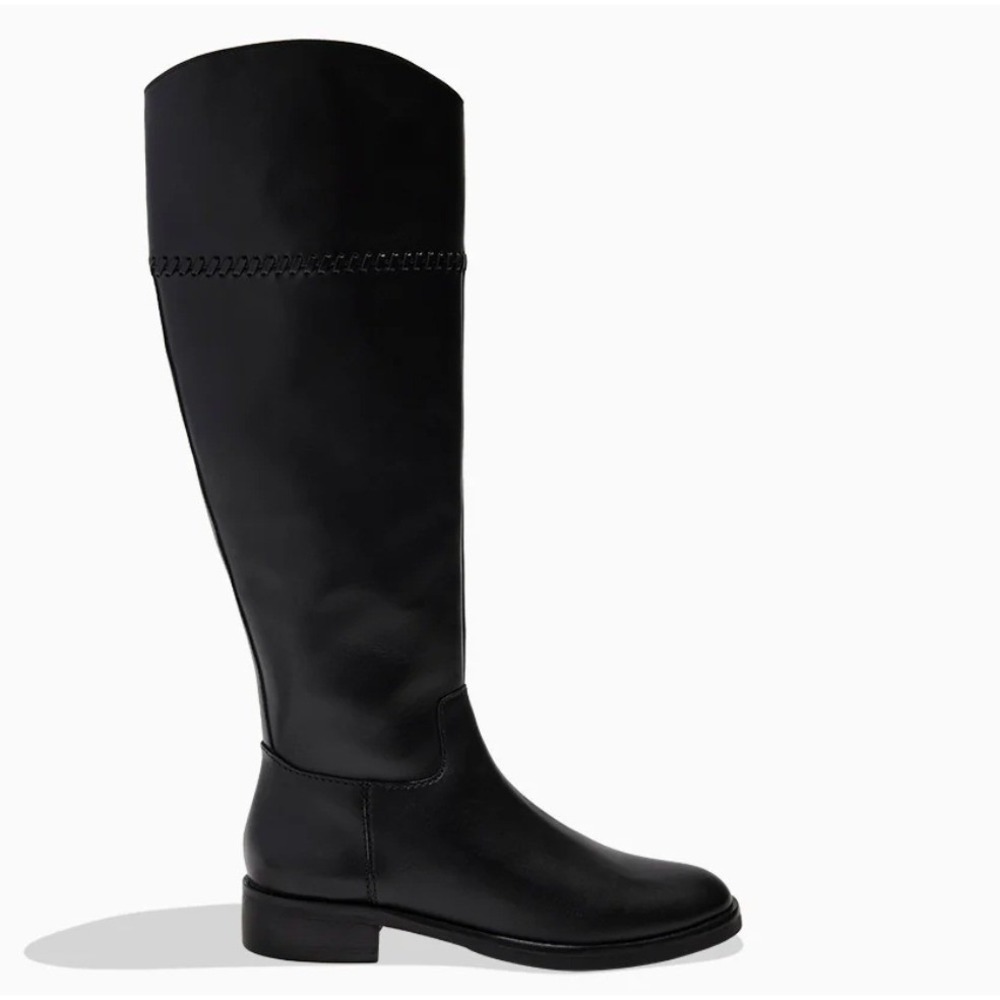 Jack Rogers Womens Size 8.5 Black Leather Tall Riding Boots NEW Adaline $258